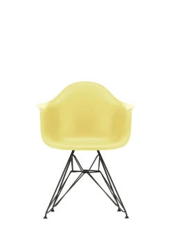 Vitra Eames Plastic Armchair DAR, sort pulverlakering fra