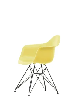 Vitra Eames Plastic Armchair DAR, sort pulverlakering fra