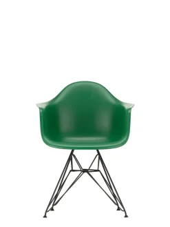 Vitra Eames Plastic Armchair DAR, sort pulverlakering fra