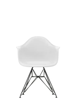 Vitra Eames Plastic Armchair DAR, sort pulverlakering fra