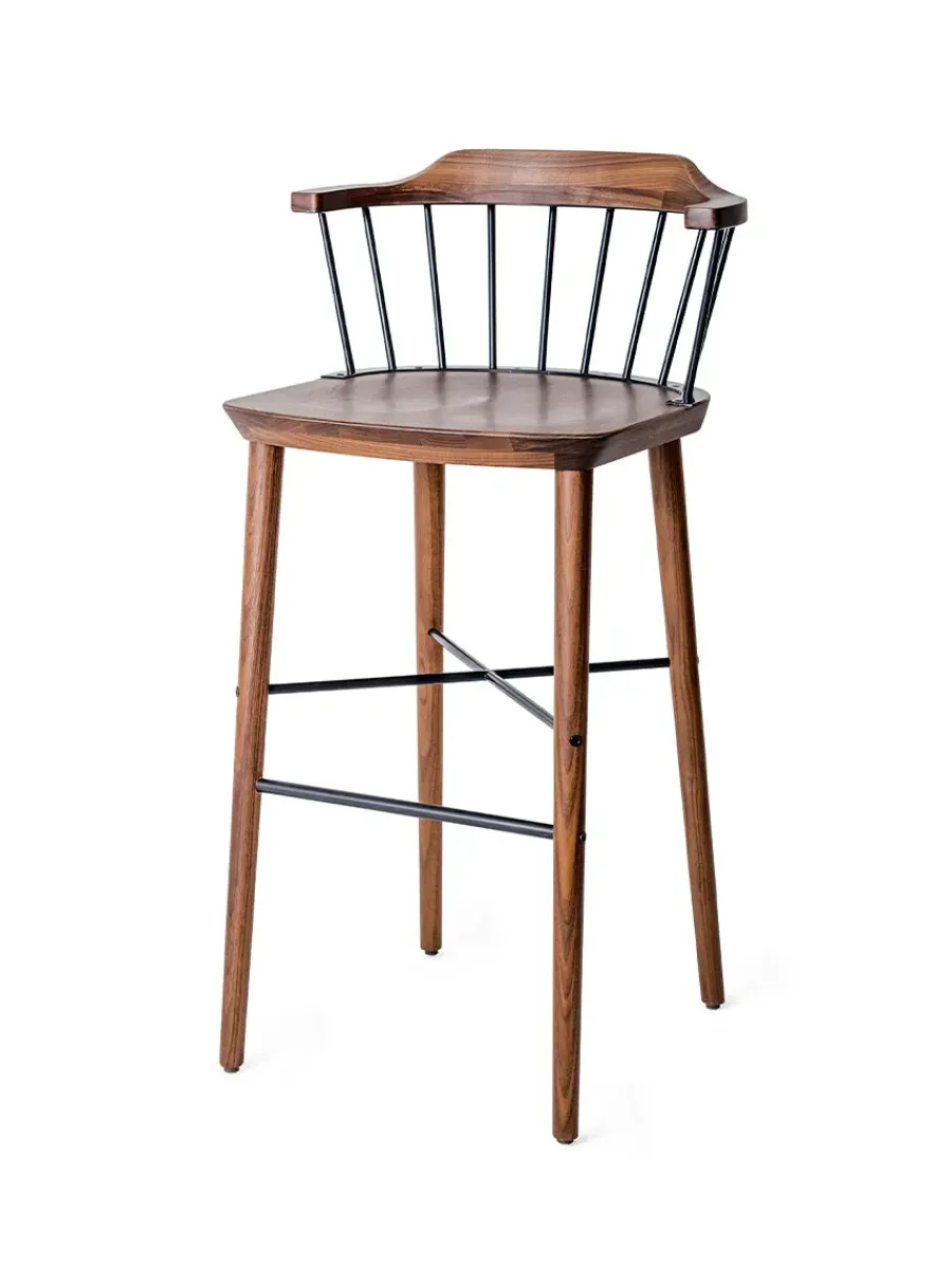 Stellar Works Exchange Bar Stool SH 75, walnut fra Clearance