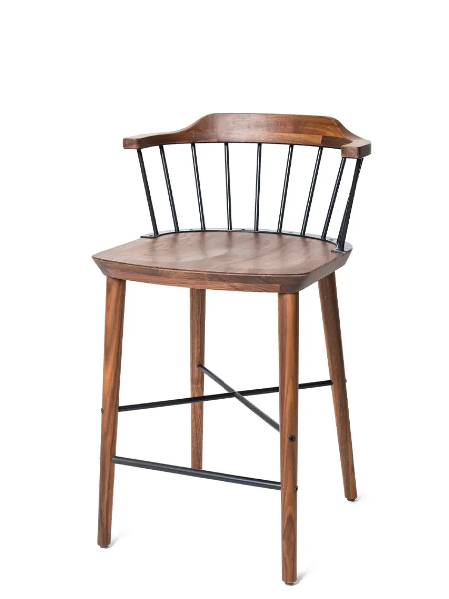 Stellar Works Exchange Bar Stool SH 75, walnut fra Clearance