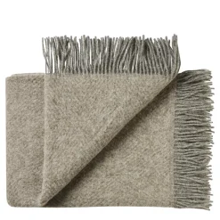Silkeborg Uldspinderi Fanø Plaid, birch sand fra Outlet
