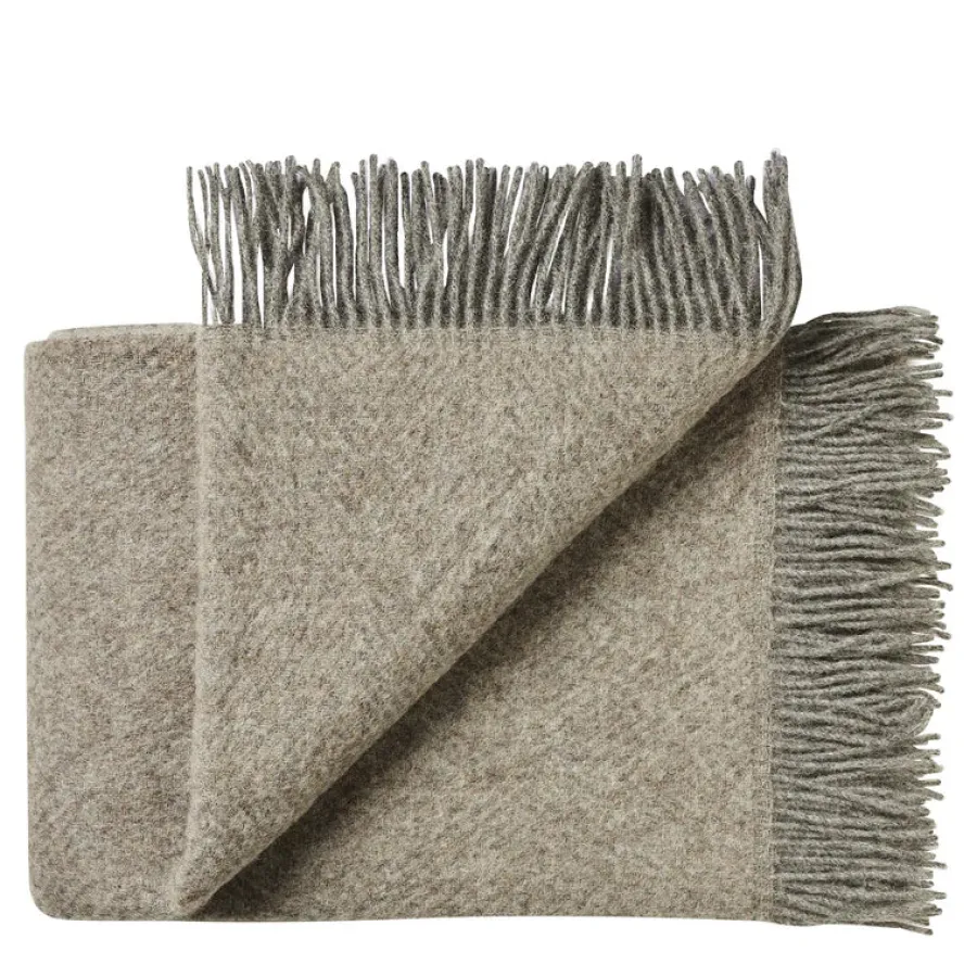 Silkeborg Uldspinderi Fanø Plaid, pebbles beige fra New