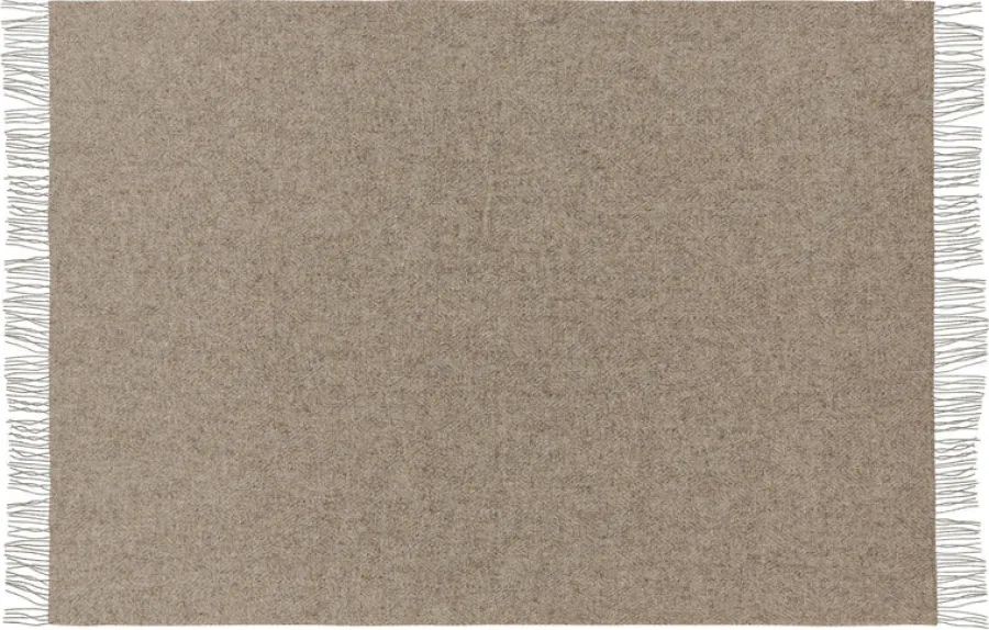 Silkeborg Uldspinderi Fanø Plaid, pebbles beige fra New