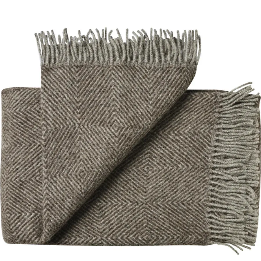 Silkeborg Uldspinderi Fanø Plaid, pebbles beige fra New