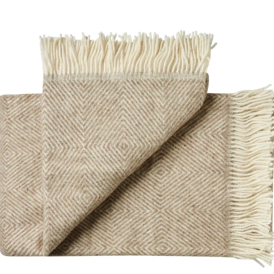 Silkeborg Uldspinderi Fanø Plaid, pebbles beige fra New
