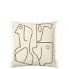 Ferm Living Figure Cushion, off-white/coffee fra Online
