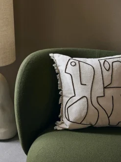 Ferm Living Figure Cushion, off-white/coffee fra Online