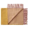 Silkeborg Uldspinderi Franja Plaid, pink/yellow fra Outlet