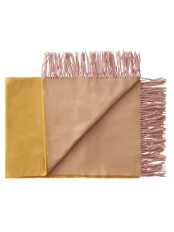 Silkeborg Uldspinderi Franja Plaid, pink/yellow fra Outlet