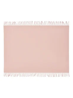 Silkeborg Uldspinderi Franja Plaid, pink/yellow fra Outlet