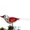 Brink Nordic Fugl m. Klemme 10 cm, sølvfarvet/rød fra Sale