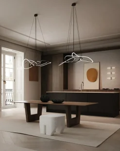101 Copenhagen Ghost Chandelier, Mini, Burned Black fra Hot