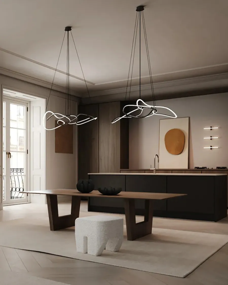 101 Copenhagen Ghost Chandelier, Mini, Burned Black fra Hot