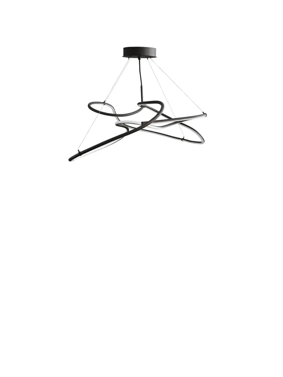 101 Copenhagen Ghost Chandelier, Mini, Burned Black fra Hot