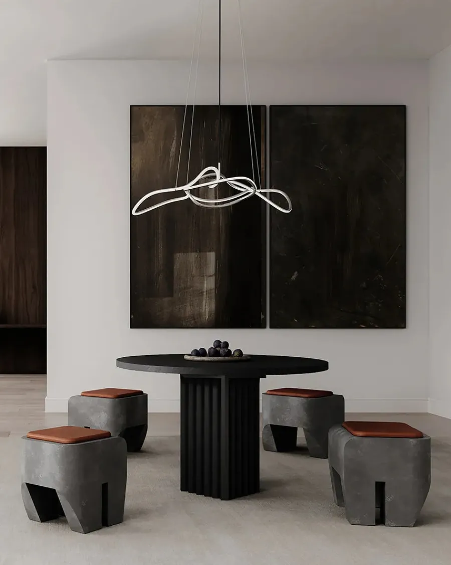 101 Copenhagen Ghost Chandelier, Mini, Burned Black fra Hot