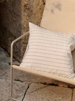 Ferm Living Grand Cushion, offwhite/chocolate fra Clearance