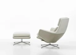 Vitra Grand Relax Lænestol inkl. Fodskammel, grey/beige fra New