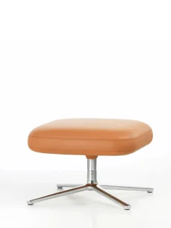 Vitra Grand Repos Lænestol inkl. Fodskammel, cognac (Premium Læder) fra
