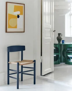 Fredericia Furniture J39 Folkestolen, Khaki grøn af Børge Mogensen Outlet