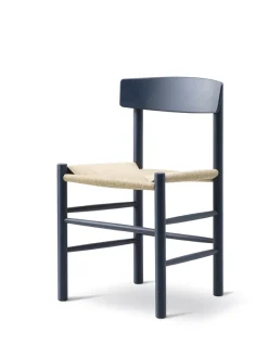 Fredericia Furniture J39 Folkestolen, Khaki grøn af Børge Mogensen Outlet