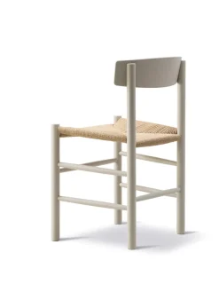 Fredericia Furniture J39 Folkestolen, Khaki grøn af Børge Mogensen Outlet