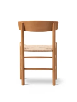 Fredericia Furniture J39 Folkestolen, Khaki grøn af Børge Mogensen Outlet