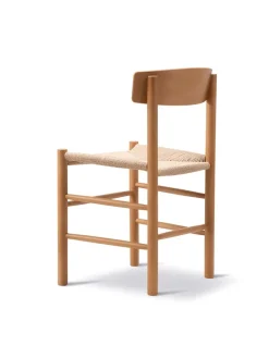 Fredericia Furniture J39 Folkestolen, Khaki grøn af Børge Mogensen Outlet