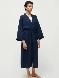 Aiayu Kimono Linen, navy fra