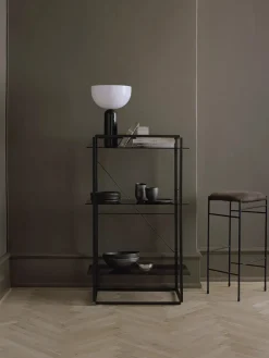 New Works Kizu Bordlampe Large, Black Marble fra Discount