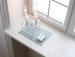 Audo Copenhagen Kubus 4 Lysestage, bruneret kobber fra
