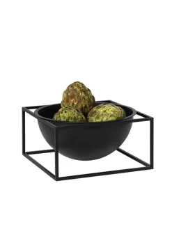 Audo Copenhagen Kubus Bowl Centerpiece Large, sort fra New