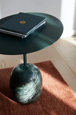 &Tradition Lato bord LN9, Deep Green & Verde Alpi Marble fra Best