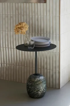 &Tradition Lato bord LN9, Deep Green & Verde Alpi Marble fra Best