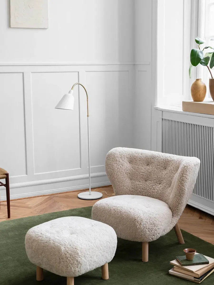 &Tradition Little Petra inkl. skammel, Sheepskin Moonlight fra Discount