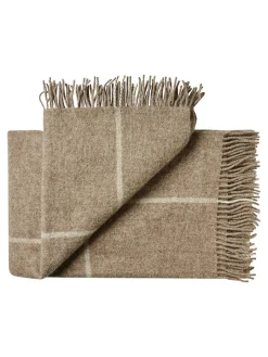 Silkeborg Uldspinderi Mandø Plaid, oak brown fra Discount
