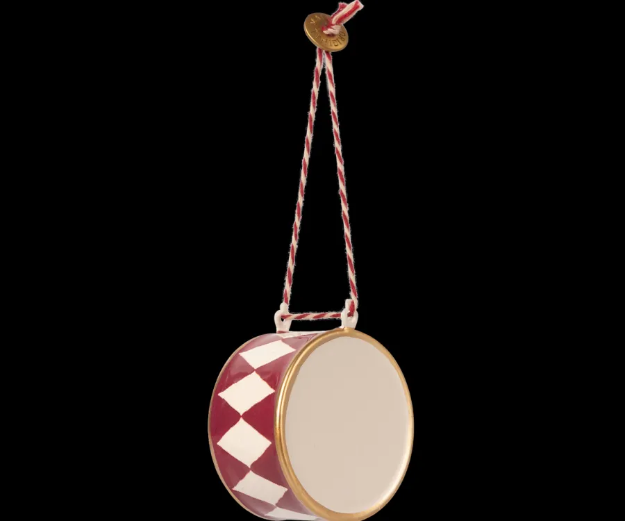 Maileg Metal ornament, stor tromme - Rød fra Discount