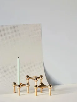 STOFF Nagel Nagel Lysestage, bronzeret messing fra Outlet