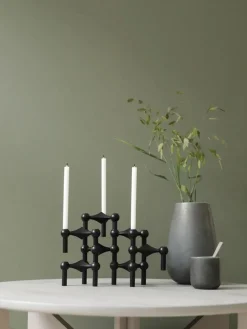 STOFF Nagel Nagel Lysestage, bronzeret messing fra Outlet