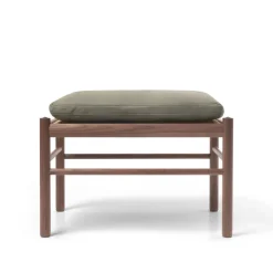 Carl Hansen & Søn OW149F Fodskammel til Colonial lænestol, valnød olie, Terra-læder af Ole Wanscher Clearance