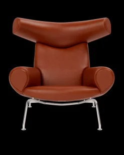 Fredericia Furniture OX Chair - Cera 905 læder i Russet Brown af Hans J. Wegner Discount
