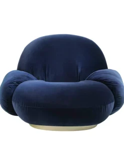 GUBI Pacha Lounge Chair w. Armrest, swivel, fra New