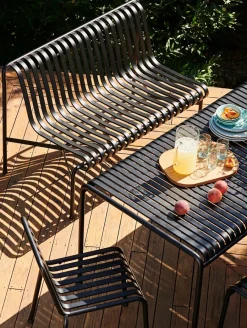 HAY Palissade Dining Bench uden armlæn, antracit fra Sale