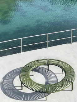 HAY Palissade Park Bench, olive fra Best