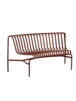 HAY Palissade Park Dining Bench, in, iron red fra New