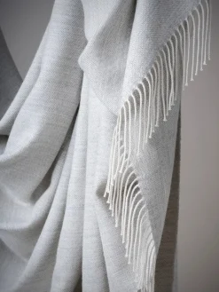 Silkeborg Uldspinderi Panama Plaid, grey sand fra Best