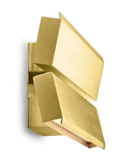 Anour Papilio Double Væglampe, brushed brass fra Outlet
