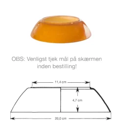 Louis Poulsen PH 3½-3 Mellemskærm i ravfarvet glas fra Discount