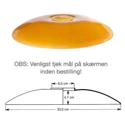 Louis Poulsen PH 3½-3 Mellemskærm i ravfarvet glas fra Discount